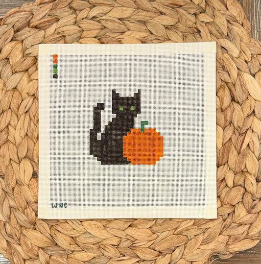 Halloween Cat Needlepoint Canvas
